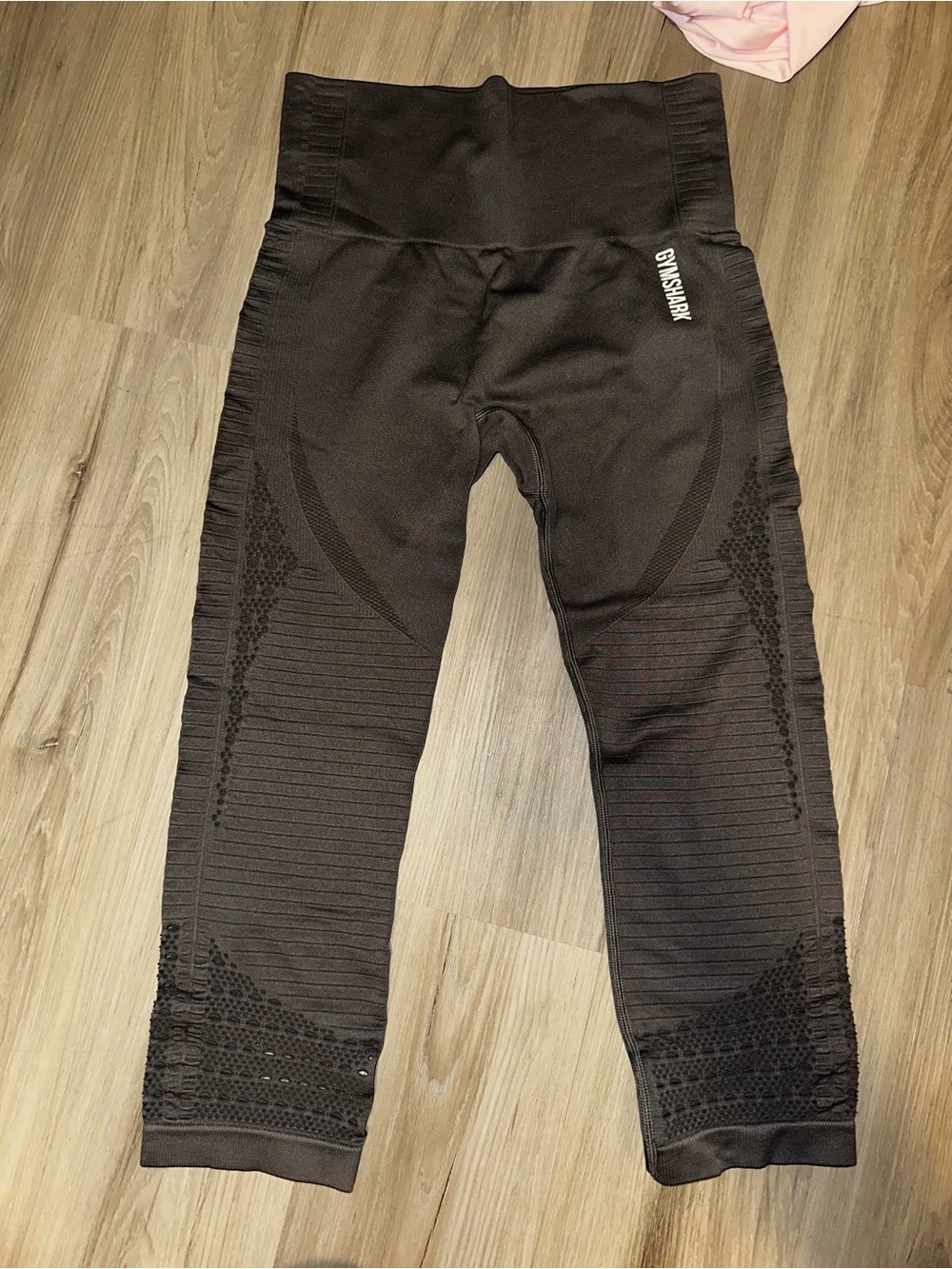 Gymshark Black Seamless High-Waist Leggings with Textured Panels